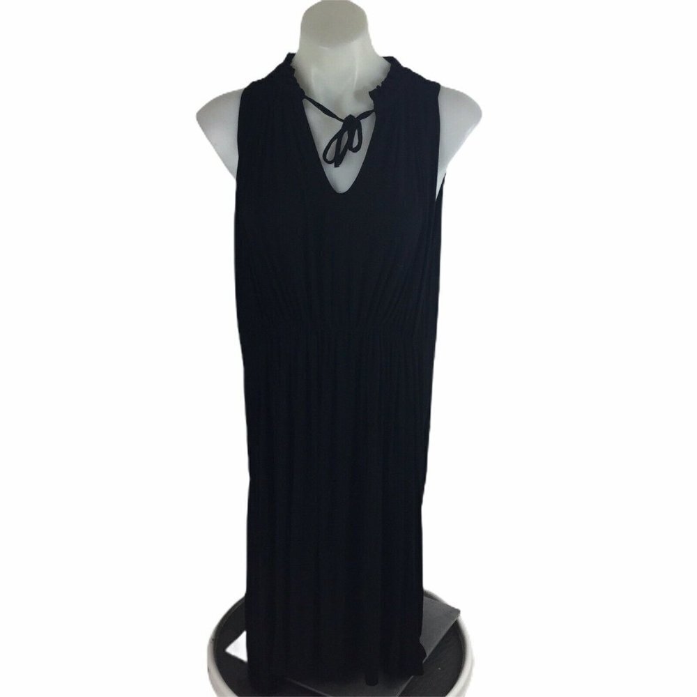 Hoss Intropia Dress Sleeveless Tie Front Black